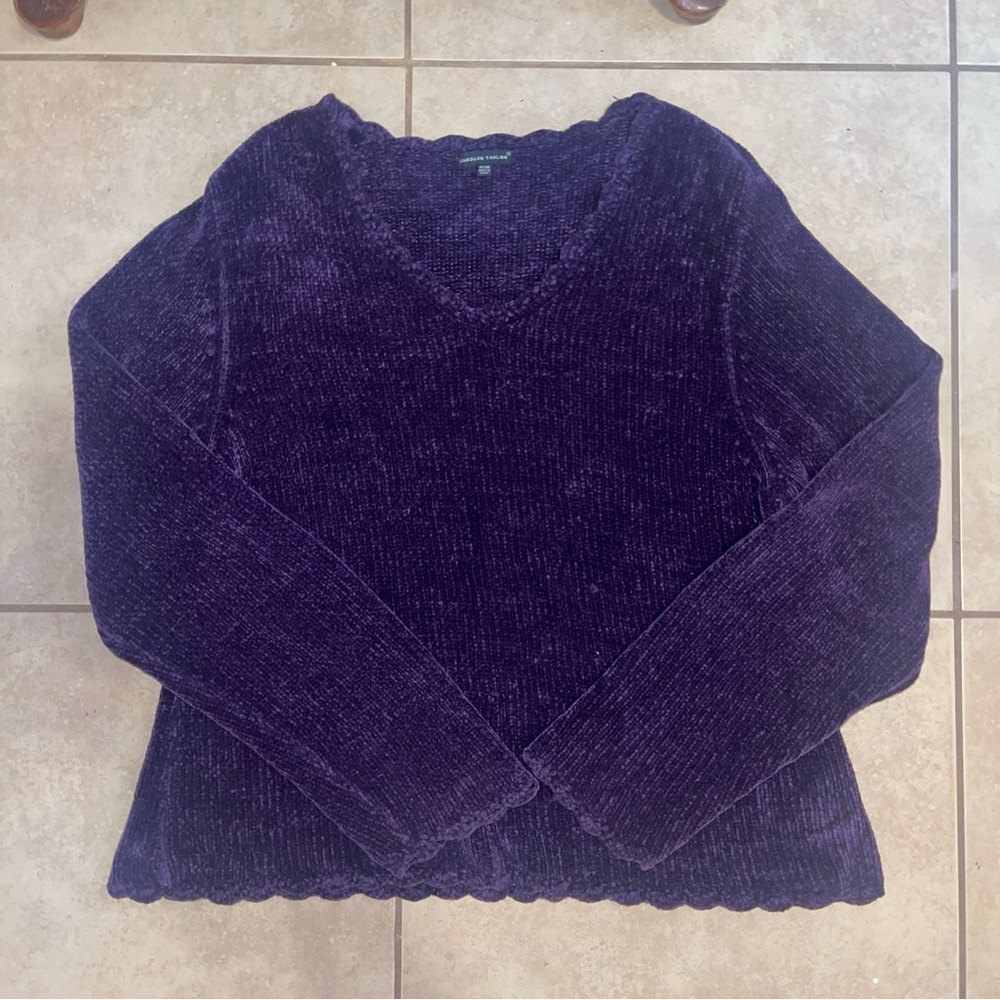 Carolyn Taylor Purple Sweater
